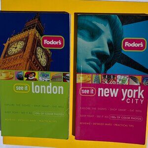 Fodor's NY & London Travel books - 2x